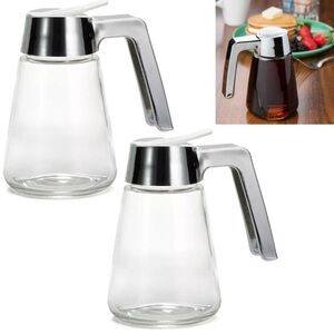 Set of 2 - Table Craft 12 oz Glass Syrup Dispensers